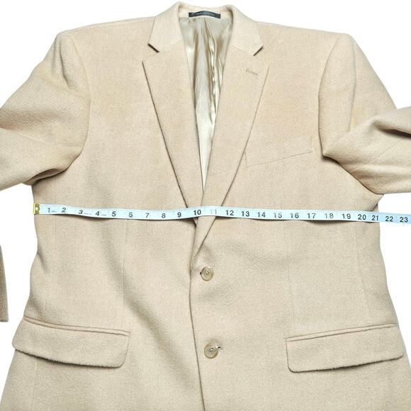 Lauren Ralph Lauren | Men | 100% Camel Hair Solid Tan Lined Classic Blazer | 42R - Picture 5 of 13